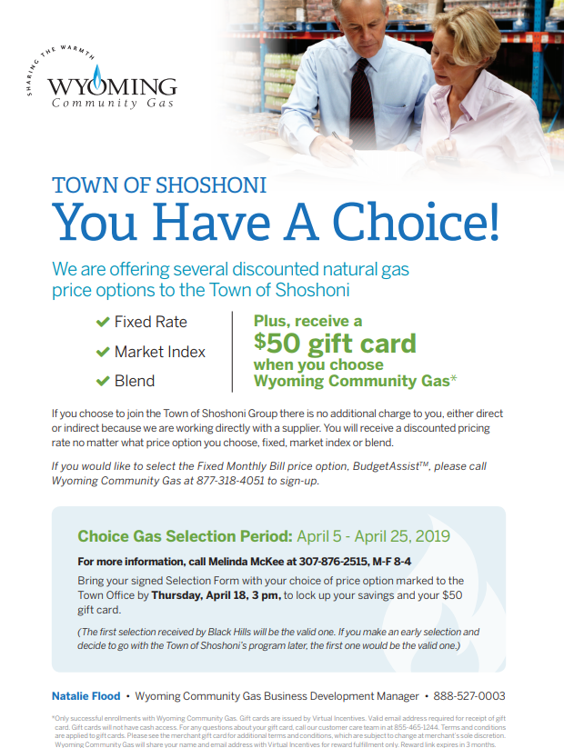 Wyoming Community Gas Flyer
